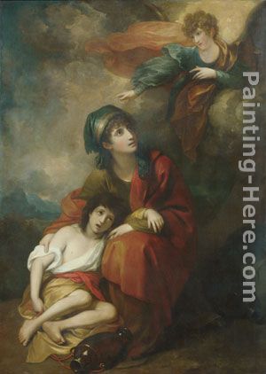 Hagar and Ishmael painting - Benjamin West Hagar and Ishmael art painting